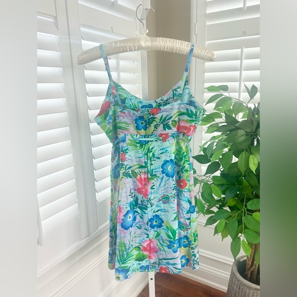 Jams World Petit Fleur Vintage Tropical Floral Dress Size Medium - Picture 2 of 6